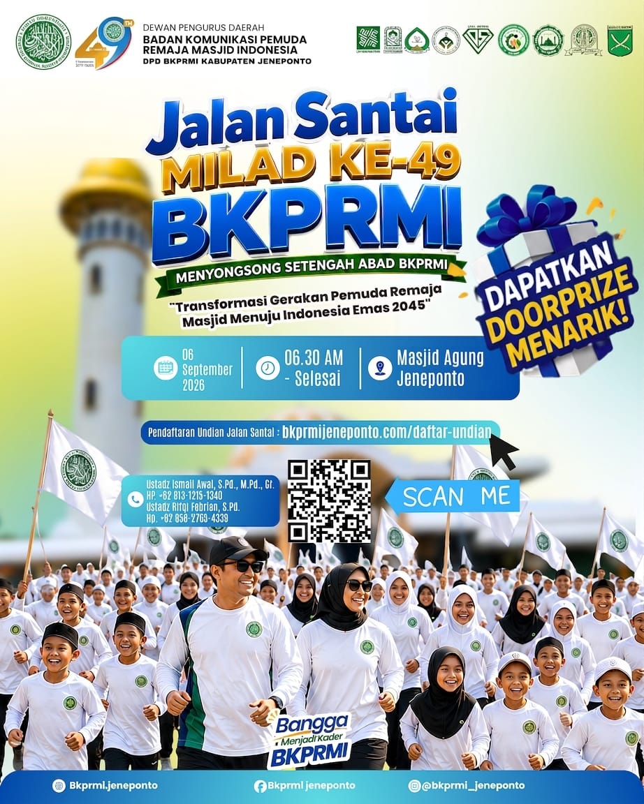 Jalan Santai Milad BKPRMI Kabupaten Jeneponto