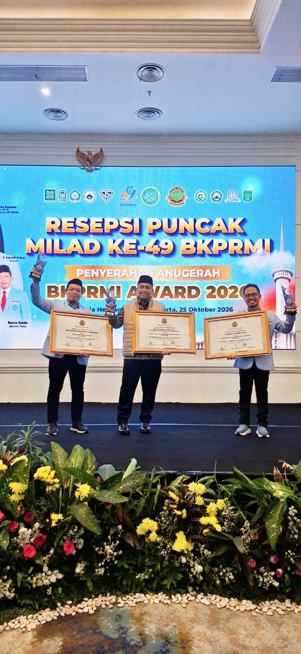 Ukir Prestasi Nasional, BKPRMI Jeneponto Borong Penuh Penghargaan Pada BKPRMI Award 2026